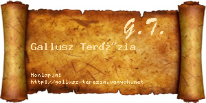 Gallusz Terézia névjegykártya
