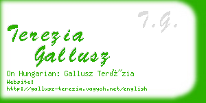 terezia gallusz business card